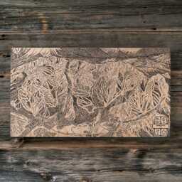 Park City Utah Ski Trail Map - Engraved Wood Wall Art, Winter Sport Cabin Decor, Snowboard Mountain Trail, Personalized Family Gift Poster - thumbnail 2