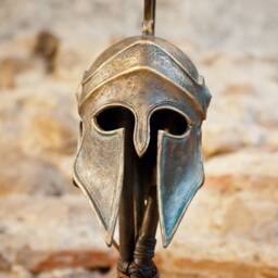 Greek Corinthian Helmet & Shield Set Ancient Larp Armor Cosplay - thumbnail 2