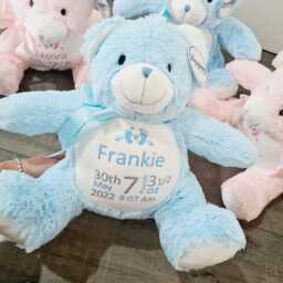 Personalised Birth Teddy Memory Bear - thumbnail 2