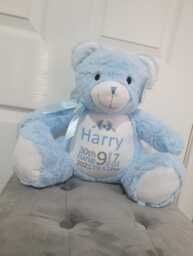 Personalised Birth Teddy Memory Bear - thumbnail 1