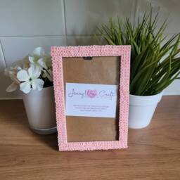 Pink Floral Fimo Slice Photo Frame 4 X 6 Inches - thumbnail 2