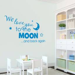 We Love You To The Moon & Back Wall Sticker, Nursery Decal, Art - thumbnail 3