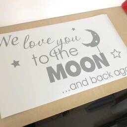 We Love You To The Moon & Back Wall Sticker, Nursery Decal, Art - thumbnail 2