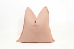 Linen Dusty Pink Cushion Cover Pillow Lumbar - All Sizes