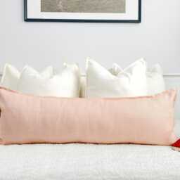 Linen Dusty Pink Cushion Cover Pillow Lumbar - All Sizes - thumbnail 2