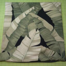 Hawaii Made Bark Cloth Zippered Pillow Cover, Hawaiian Barkcloth Fabric, Cotton Sofa Decor, Imu Rock Banana Leaf Pattern, For Couch - thumbnail 2