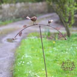 Robin Balancer Metal Stake - Large British Bird Garden Ornament Outdoor Decor - thumbnail 3