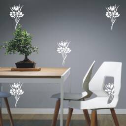 Stencil, Painter Frieze, Stencil Painting, Wall Home Decor - Flowers 1 - 30 X 16cm, 60 32cm, 90 48cm - thumbnail 1