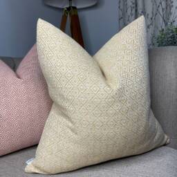 John Lewis & Partners Fabric Loha in Yellow , Modern Cushion Cover Pillow - Weave Made in Durable Material - thumbnail 4