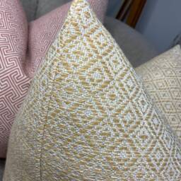 John Lewis & Partners Fabric Loha in Yellow , Modern Cushion Cover Pillow - Weave Made in Durable Material - thumbnail 2