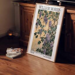 William Morris Wisteria Plant Print, Exhibition Vintage Poster, Classic Traditional Garden Plants Nature Print - thumbnail 3
