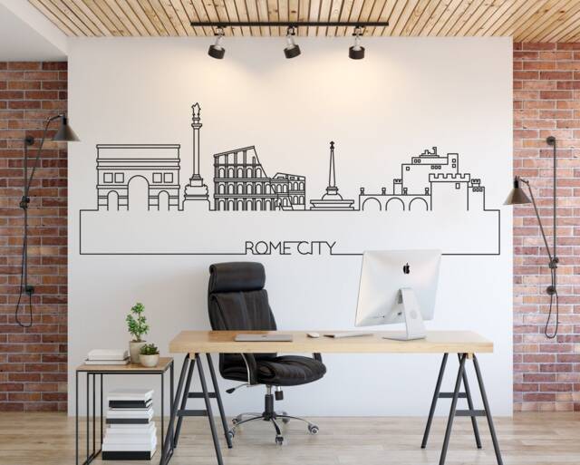 Rome Skyline Wall Decal Cityscape Home Decor - image 1