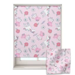 Pink Peppa & Unicorns Roller Blind, Pig Children's Made To Measure, Blackout Blind