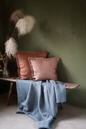 Terracotta Pillow Case With Fringes Rustic Linen Cover Antiques Decorative Cushions Rusty Farmhouse Couch Throw Pillows Damask Geometric - thumbnail 1