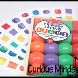 Cards Only - Pattern Cards For Large Chunky Beads Perfect Fine Motor Work, Montessori, Pattern Matching & Quiet Activity - thumbnail 4