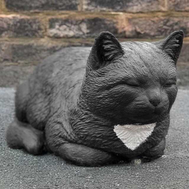 Outdoor Concrete Cat Figurine Stone Kitty Statue Handmade Kitten Sculpture Garden Pet Decor Memorial Ornament Cement Lover Gift - image 1