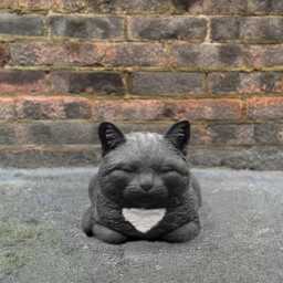Outdoor Concrete Cat Figurine Stone Kitty Statue Handmade Kitten Sculpture Garden Pet Decor Memorial Ornament Cement Lover Gift - thumbnail 3