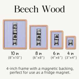Walnut Wood Photobooth Frame With Fabric Mat - Photo Strip & Instant Photos, Wall Art Display - thumbnail 4