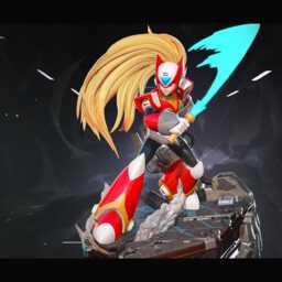 Zero Megaman 3D Printed Figure 110 Scale - thumbnail 2