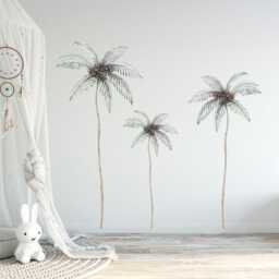 Wall Decal - Tropical Green Palm Tree Wall Stickers For Kids Room Or Nursery Decor Decoration By Dizzy Duck - thumbnail 3