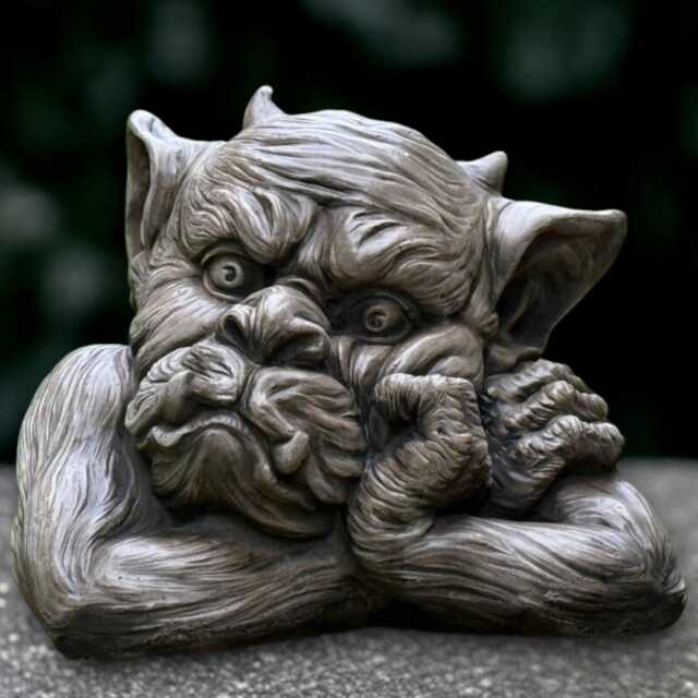 Outdoor Monster Sculpture Concrete Gargoyle Figurine Stone Guardian Ornament Front Door Decor Monster Lover Gift Handmade - image 1