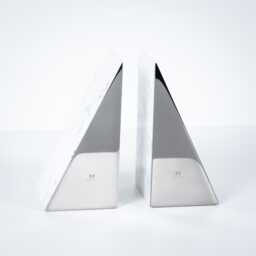 Marbled Concrete Bookends, Modern Home Decor, Mbh1.4 - Set Of 2