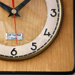 Retro Style Wall Clock - New 19cm Handmade Wooden Formica Mid Century Vintage French Gift Off The Clocks - thumbnail 4
