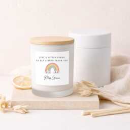 Personalised Teacher Candle & Box - Thank You Gift Teaching Assistant Present Keepsake From Child - thumbnail 2