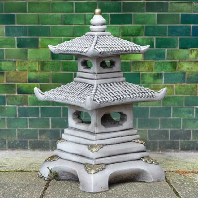 Massive Pagoda Sculpture Concrete Garden Lantern Stone Outdoor Asian Decor Zen Meditation Statue Handmade Lawn Ornament Christmas Gift Idea - image 1