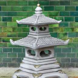 Massive Pagoda Sculpture Concrete Garden Lantern Stone Outdoor Asian Decor Zen Meditation Statue Handmade Lawn Ornament Christmas Gift Idea - thumbnail 2