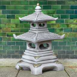 Massive Pagoda Sculpture Concrete Garden Lantern Stone Outdoor Asian Decor Zen Meditation Statue Handmade Lawn Ornament Christmas Gift Idea - thumbnail 1