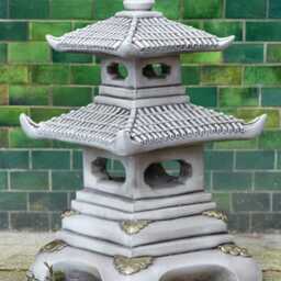 Massive Pagoda Sculpture Concrete Garden Lantern Stone Outdoor Asian Decor Zen Meditation Statue Handmade Lawn Ornament Christmas Gift Idea - thumbnail 3