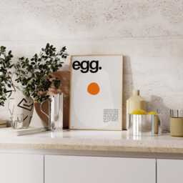 Egg Print - Kitchen - Egg Lover, Fried, Boiled, Poached, Scrambled, Breakfast, Lunch, Poster, Wall Art, Funny, Retro, Cute, Morning - thumbnail 3