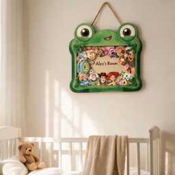 Personalized Toy Story Character Door Sign, Custom Wooden Kids Room Name Bedroom Plaque, Nursery Wall Decor - thumbnail 3