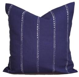 Blue Pillow Cover, Striped Covers For 20x20 Pillow, 18x18, 16x16 All Sizes, Incl Euro Shams - thumbnail 1