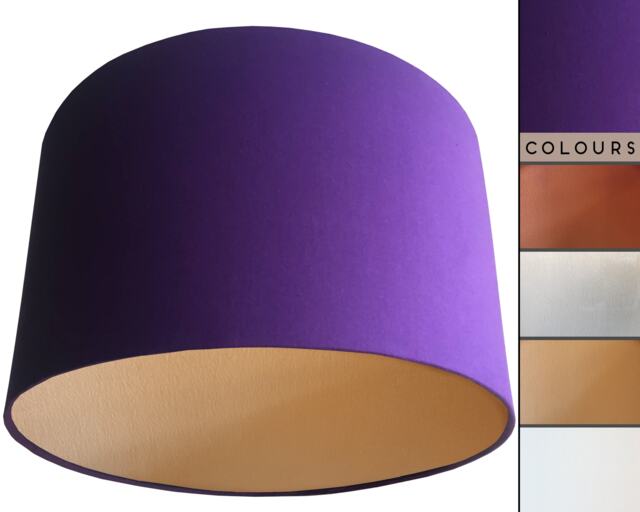 Purple Lampshade With Copper, Gold, Silver, Or White Lining - Luxurious Lighting For A Rich Accent - image 1