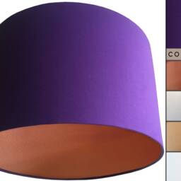 Purple Lampshade With Copper, Gold, Silver, Or White Lining - Luxurious Lighting For A Rich Accent - thumbnail 2