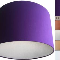 Purple Lampshade With Copper, Gold, Silver, Or White Lining - Luxurious Lighting For A Rich Accent - thumbnail 3