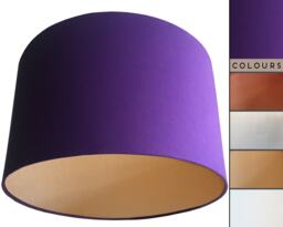 Purple Lampshade With Copper, Gold, Silver, Or White Lining - Luxurious Lighting For A Rich Accent