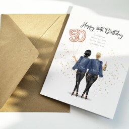 Personalised 50Th Birthday Best Friendship Printed Gift/Gifts For Bestie's Fiftieth Female Friends Forever Print 40Th 30Th 60Th - thumbnail 2