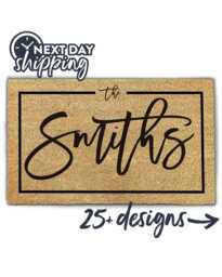 Personalized Rug - Housewarming Gift Home Decor Door Mat With Family Name Wedding For Couples Anti-Slip Backing - thumbnail 1