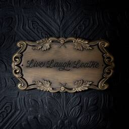 Custom Engraved Casket Plaque - Gold Edition Wall Hanging - Gothic Gallery Home Decor By The Blackened Teeth - thumbnail 2