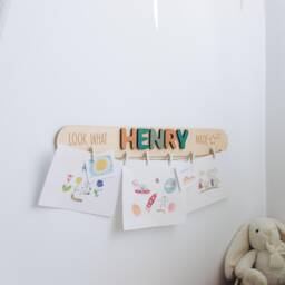 Look What I Made Sign Personalized Art Display For Kids Wall Nursery Decor Custom Birthday Baby Gift Name Puzzle Easter Toddler - thumbnail 1