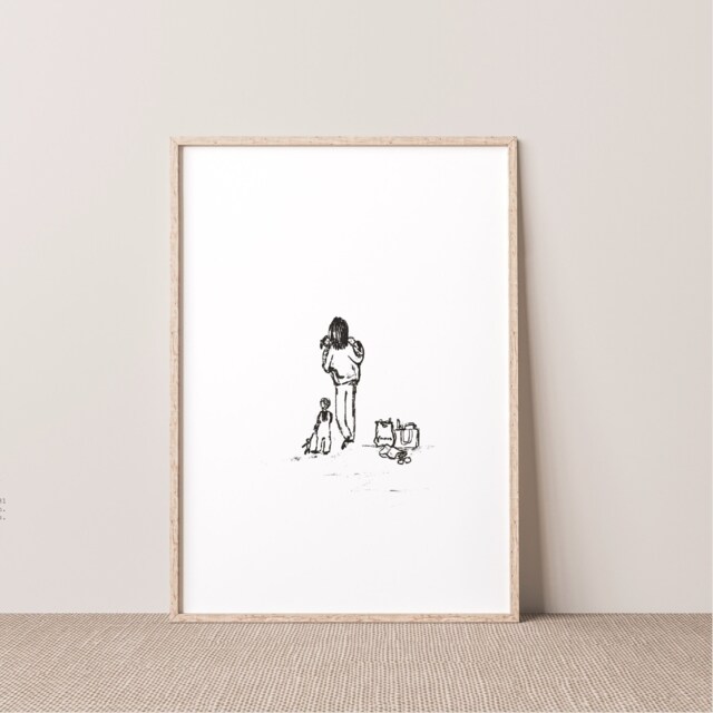 Mother & Children/Christian Prints Recycled Card Kraft Or White - image 1