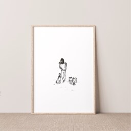 Mother & Children/Christian Prints Recycled Card Kraft Or White - thumbnail 1