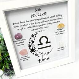 Personalised Handcrafted Libra Zodiac Picture Frame, Personalized Astrology Decor, Mindfulness Gift For Spiritual Souls, UK Seller - thumbnail 3