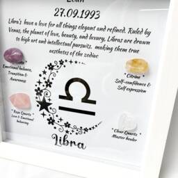 Personalised Handcrafted Libra Zodiac Picture Frame, Personalized Astrology Decor, Mindfulness Gift For Spiritual Souls, UK Seller - thumbnail 4