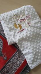 Personalised Baby Blanket With Birth Details - Custom Newborn Name, Date & Weight - Shower Gift Keepsake For - thumbnail 3