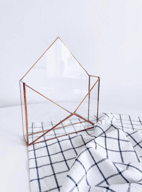 Glass Envelope Home Decor - Unique & Elegant House Accent. Handmade Gift. Personalized Holiday Minimalist Decor - image 1