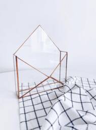 Glass Envelope Home Decor - Unique & Elegant House Accent. Handmade Gift. Personalized Holiday Minimalist Decor - thumbnail 1